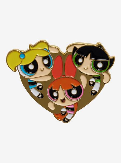 The Powerpuff Girls Trio Heart Enamel Pin