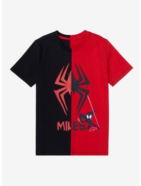 Marvel Spider-Man: Across the Spider-Verse Miles Morales Split Color Youth T-Shirt - BoxLunch Exclusive, , hi-res