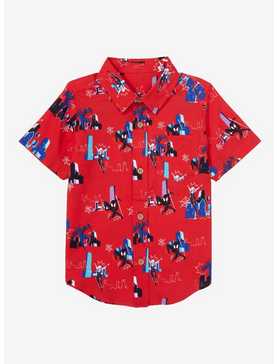 Marvel Spider-Man: Across the Sider-Verse Miles Morales Allover Print Toddler Woven Button-Up - BoxLunch Exclusive, , hi-res