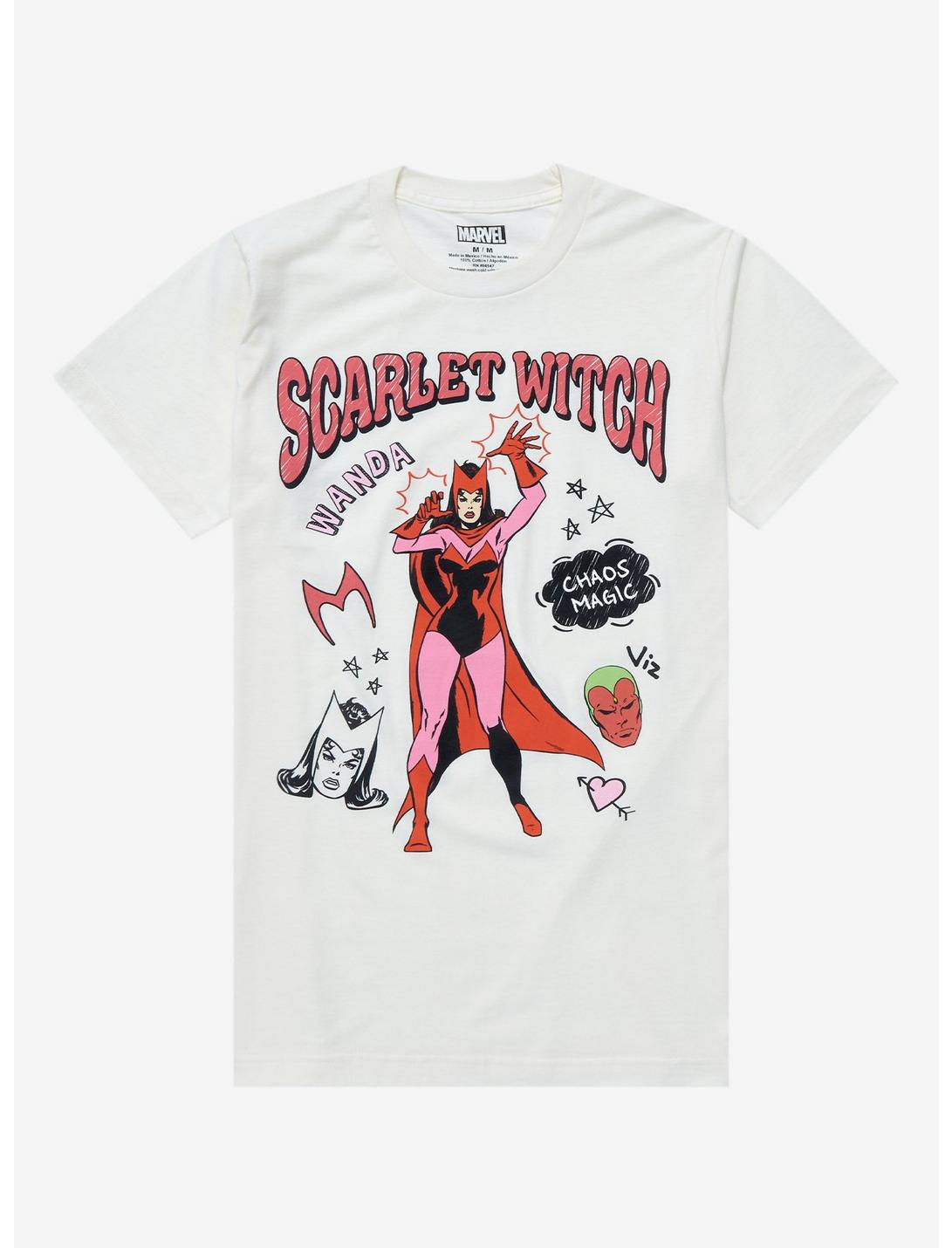 Marvel Scarlet Witch Retro Women's T-Shirt - BoxLunch Exclusive, OFF WHITE, hi-res