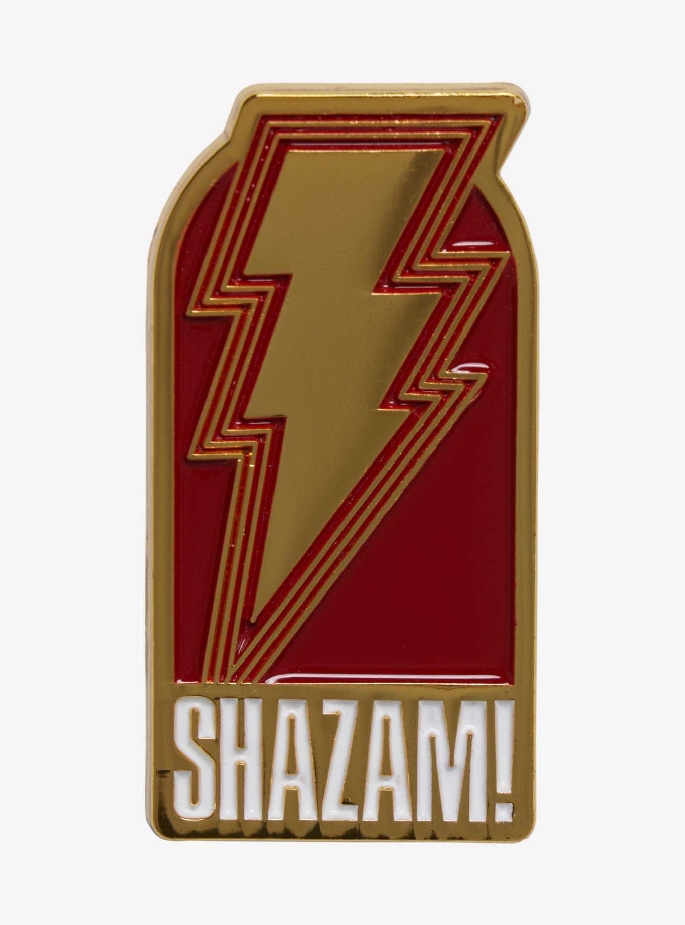 DC Comics Shazam! Fury Of The Gods Lightning Logo Enamel Pin, , hi-res