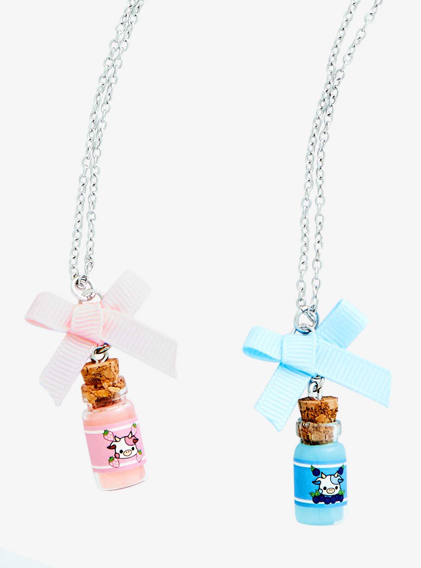 Strawberry & Blueberry Milk Bestie Necklace Set - BoxLunch Exclusive, , hi-res