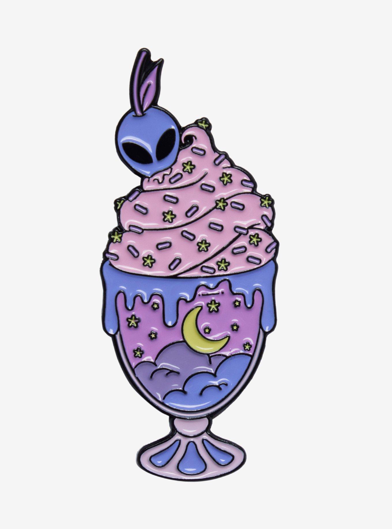 Alien Space Milkshake Enamel Pin, , hi-res