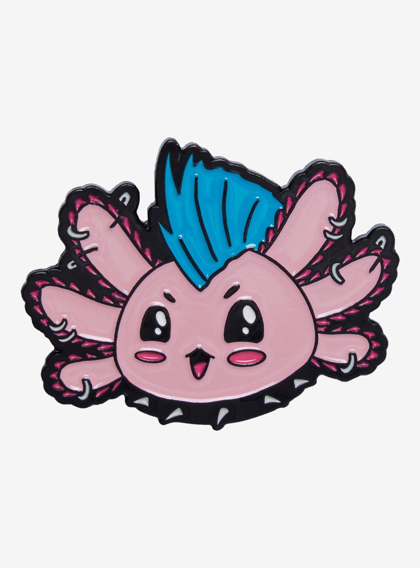 Punk Axolotl Enamel Pin, , hi-res