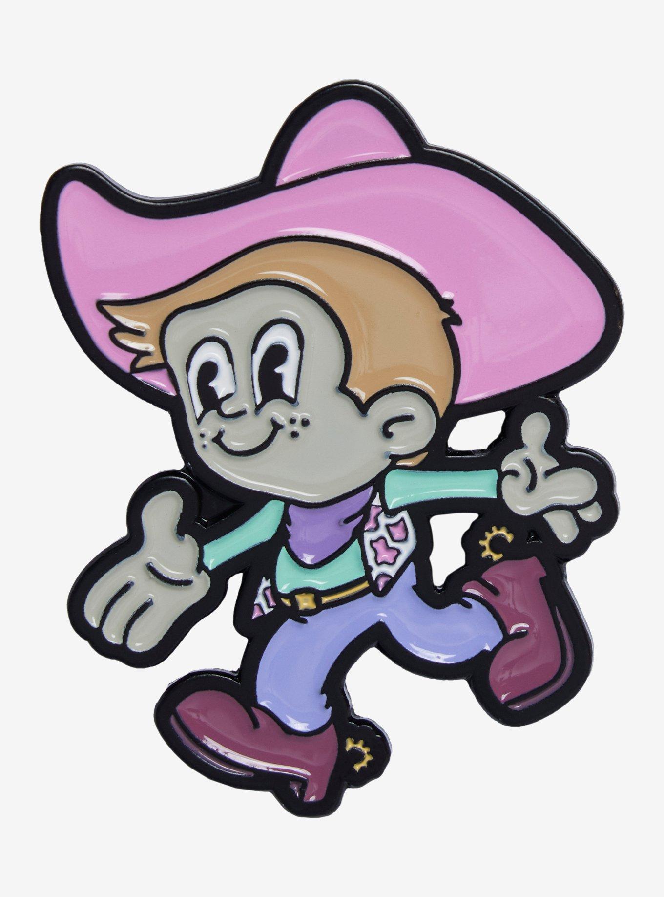 Pastel Cowboy Enamel Pin, , hi-res