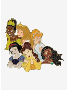 Plus Size Disney Princess Group Enamel Pin, , hi-res