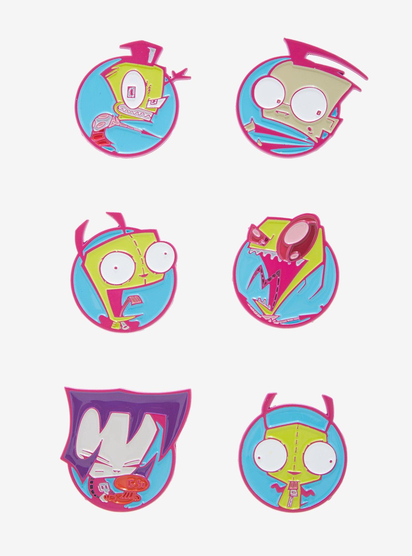 Invader Zim Neon Characters Blind Box Enamel Pin, , hi-res