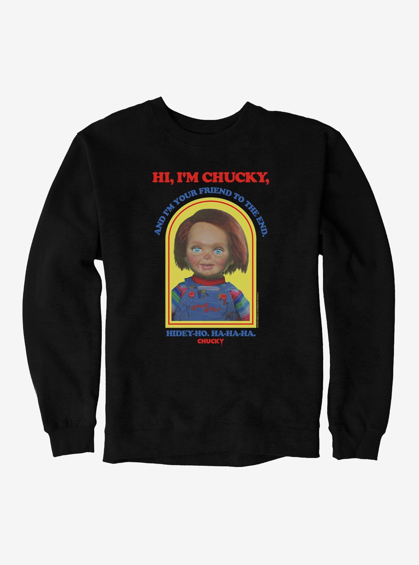 Chucky Hi I'm Chucky Sweatshirt, BLACK, hi-res