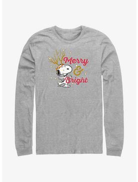 Peanuts Reindeer Snoopy Merry & Bright Long-Sleeve T-Shirt, , hi-res