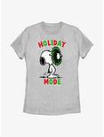 Peanuts Holiday Mode Snoopy Wreath Womens T-Shirt, ATH HTR, hi-res