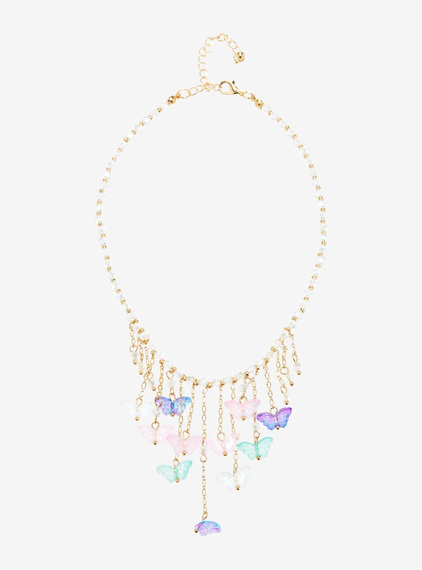 Sweet Society Butterfly Cascading Choker Hot Topic