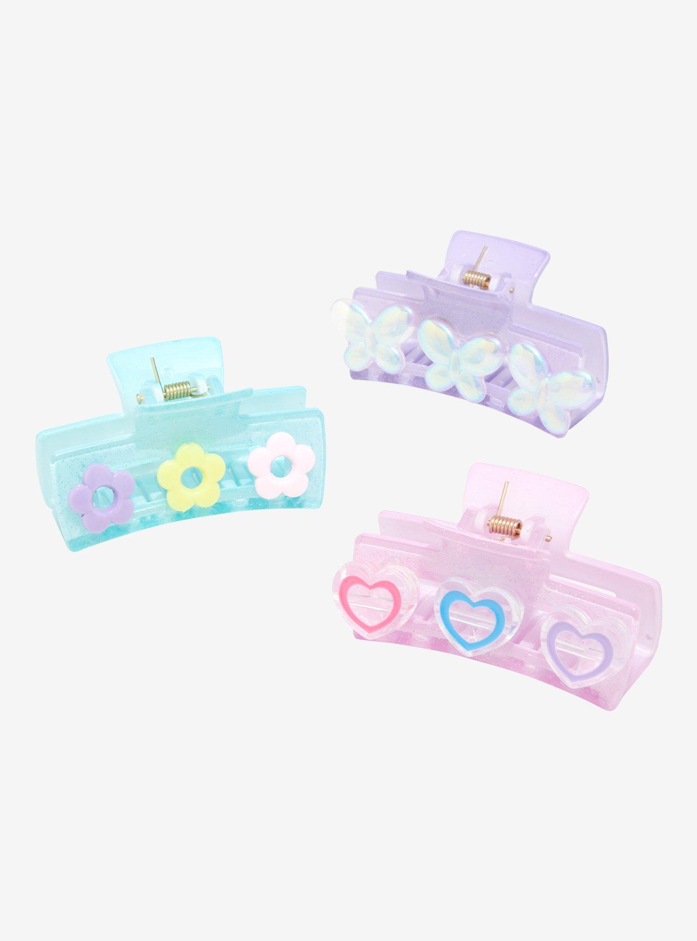 Thorn & Fable Pastel Y2K Claw Hair Clip Set, , hi-res