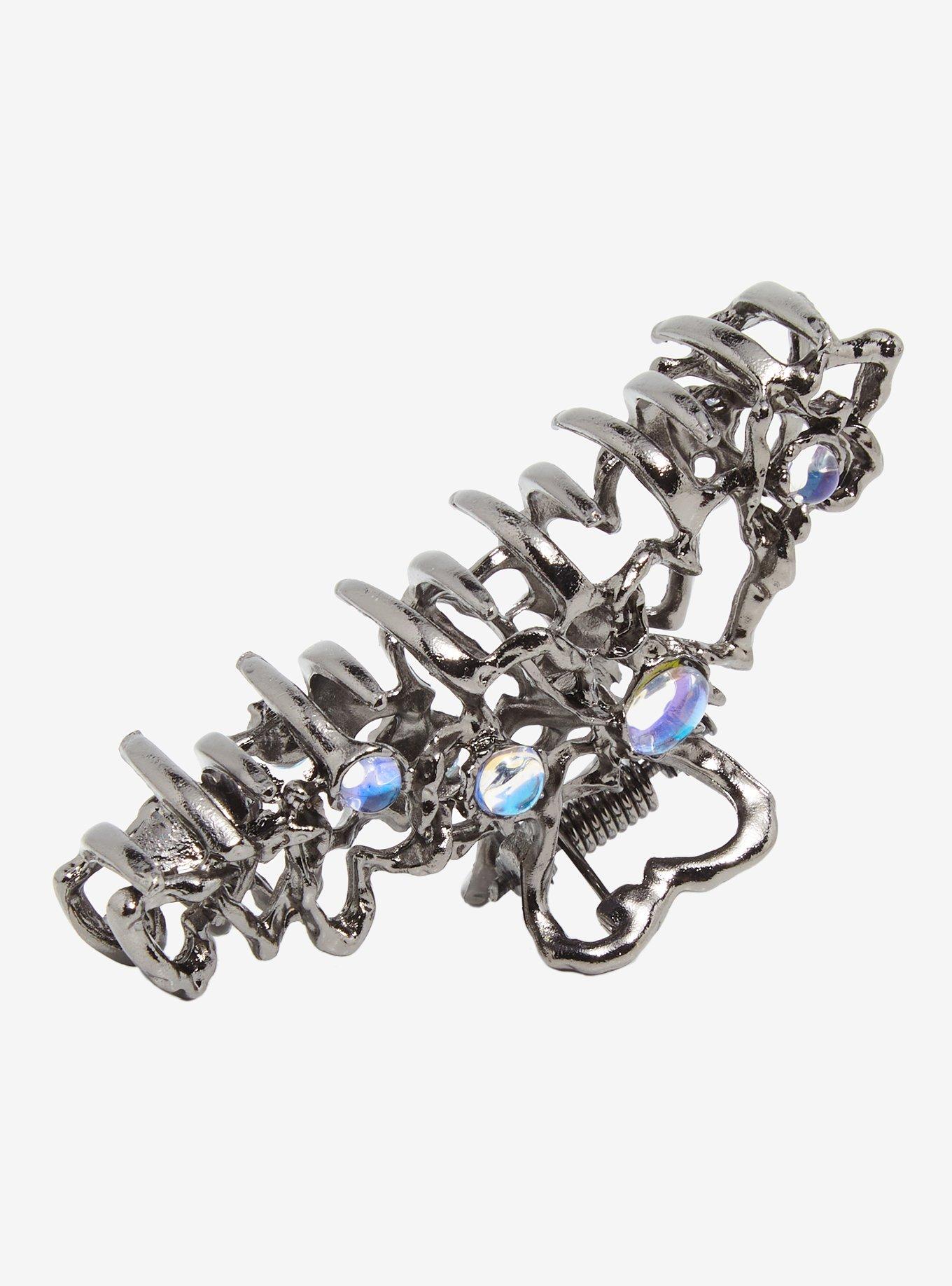 Cosmic Aura Twisted Gem Claw Hair Clip, , hi-res