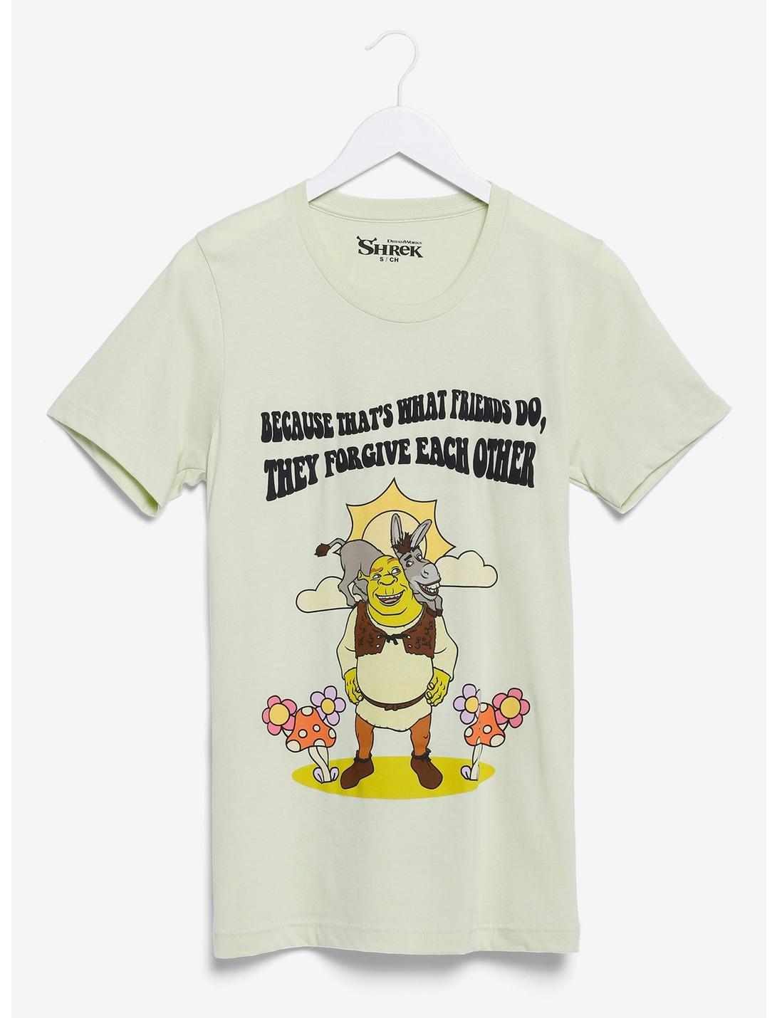 Shrek Donkey & Shrek What Friends Do Women’s T-Shirt - BoxLunch Exclusive, SAGE, hi-res