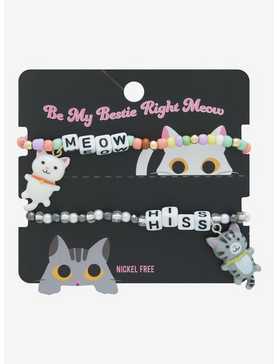 Cat Meow Hiss Best Friend Beaded Bracelet Set, , hi-res