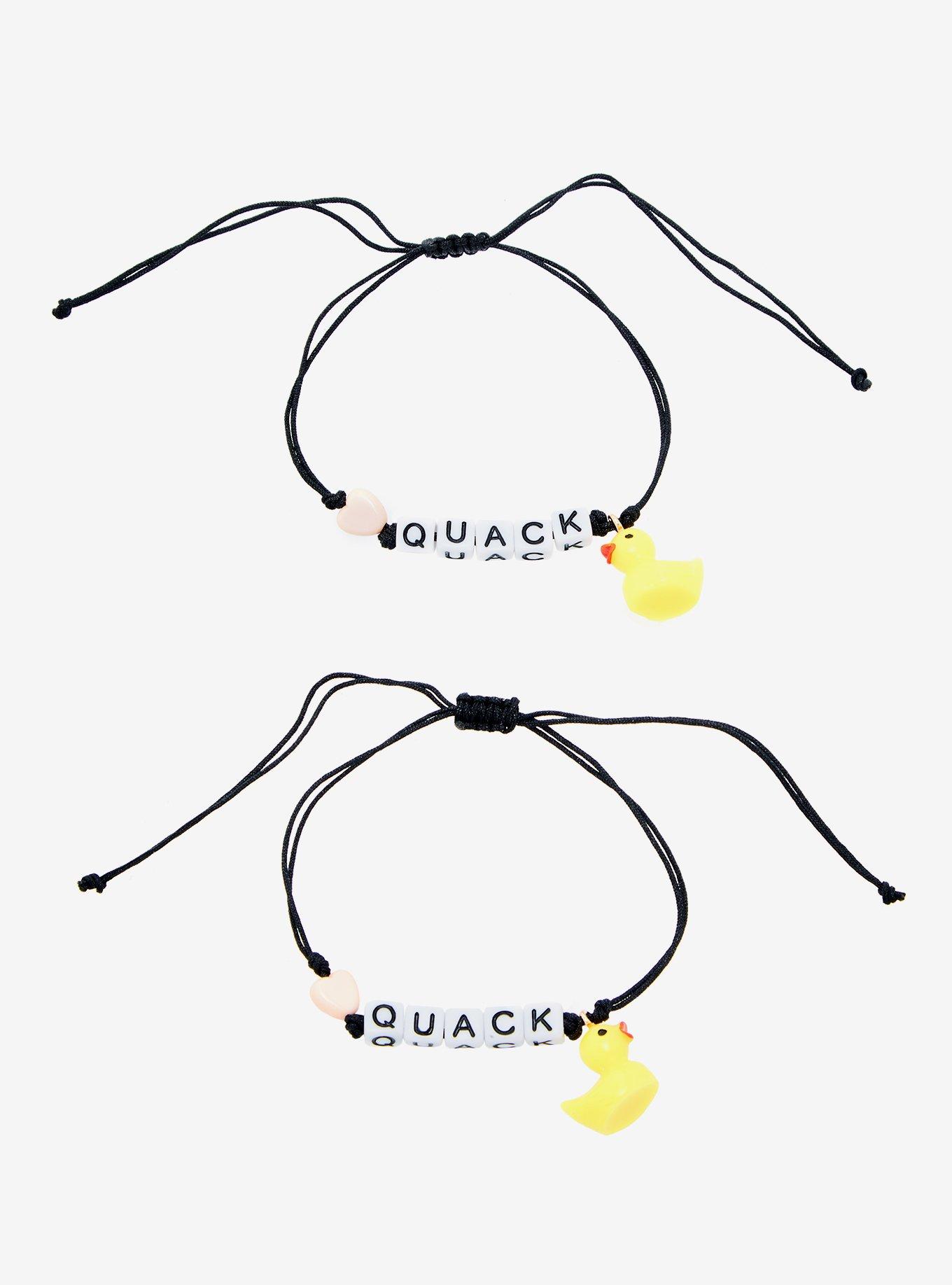 Rubber Duck Quack Best Friend Cord Bracelet Set, , hi-res