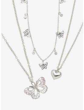 Butterfly Heart Necklace Set, , hi-res