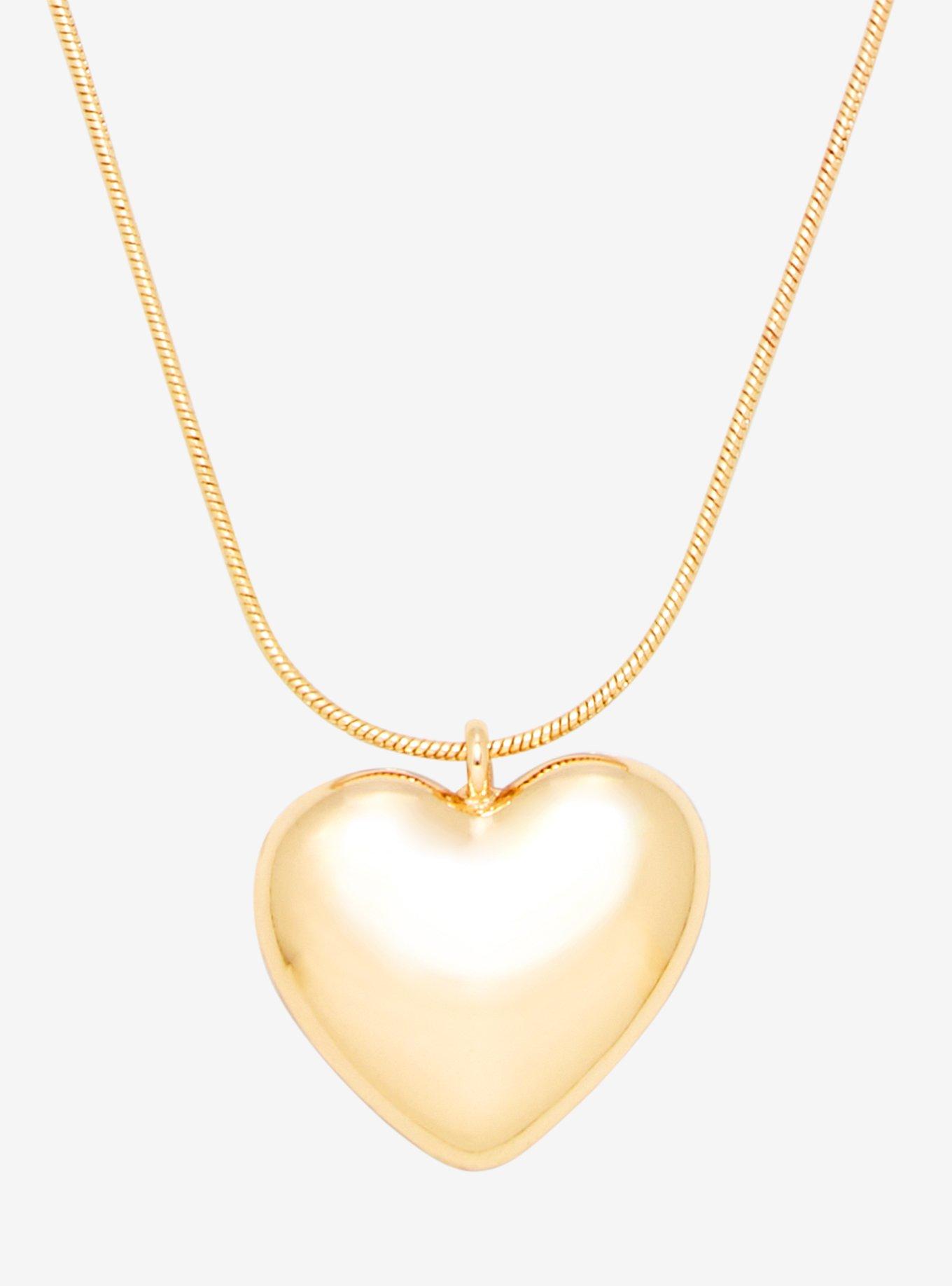 Bubble Heart Necklace Gold