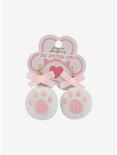 Sweet Society Pink Paw Plush Earrings, , hi-res