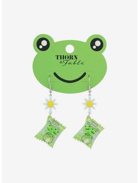 Thorn & Fable Daisy Frog Gummie Bag Drop Earrings, , hi-res