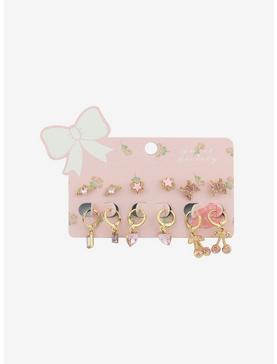 Sweet Society Cherry Butterfly Heart Earring Set, , hi-res