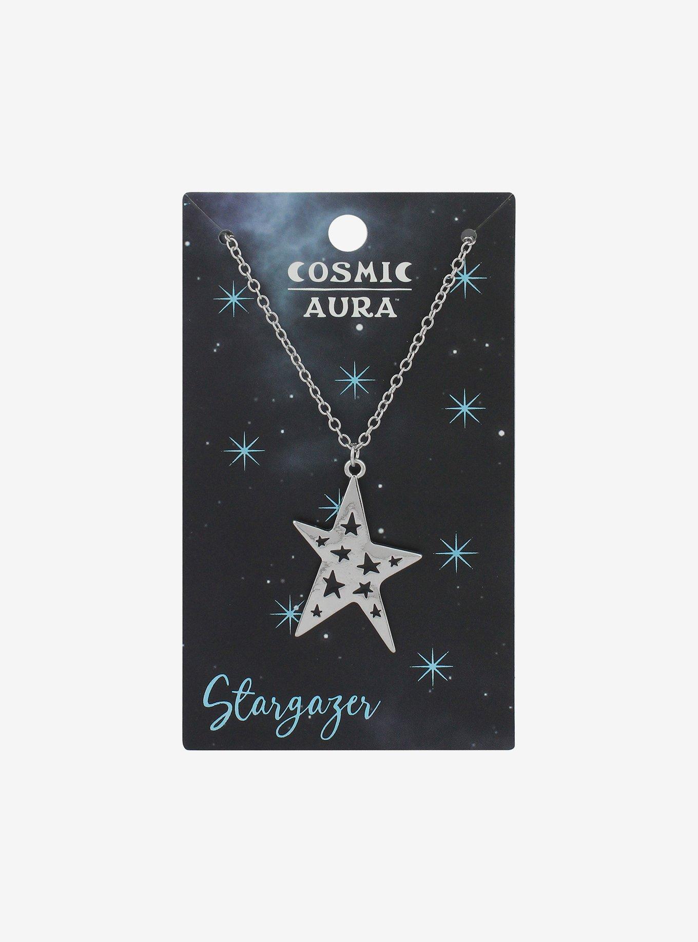 Cosmic Aura Silver Star Necklace, , hi-res