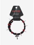 Black & Red Spike Cross Bracelet, , hi-res