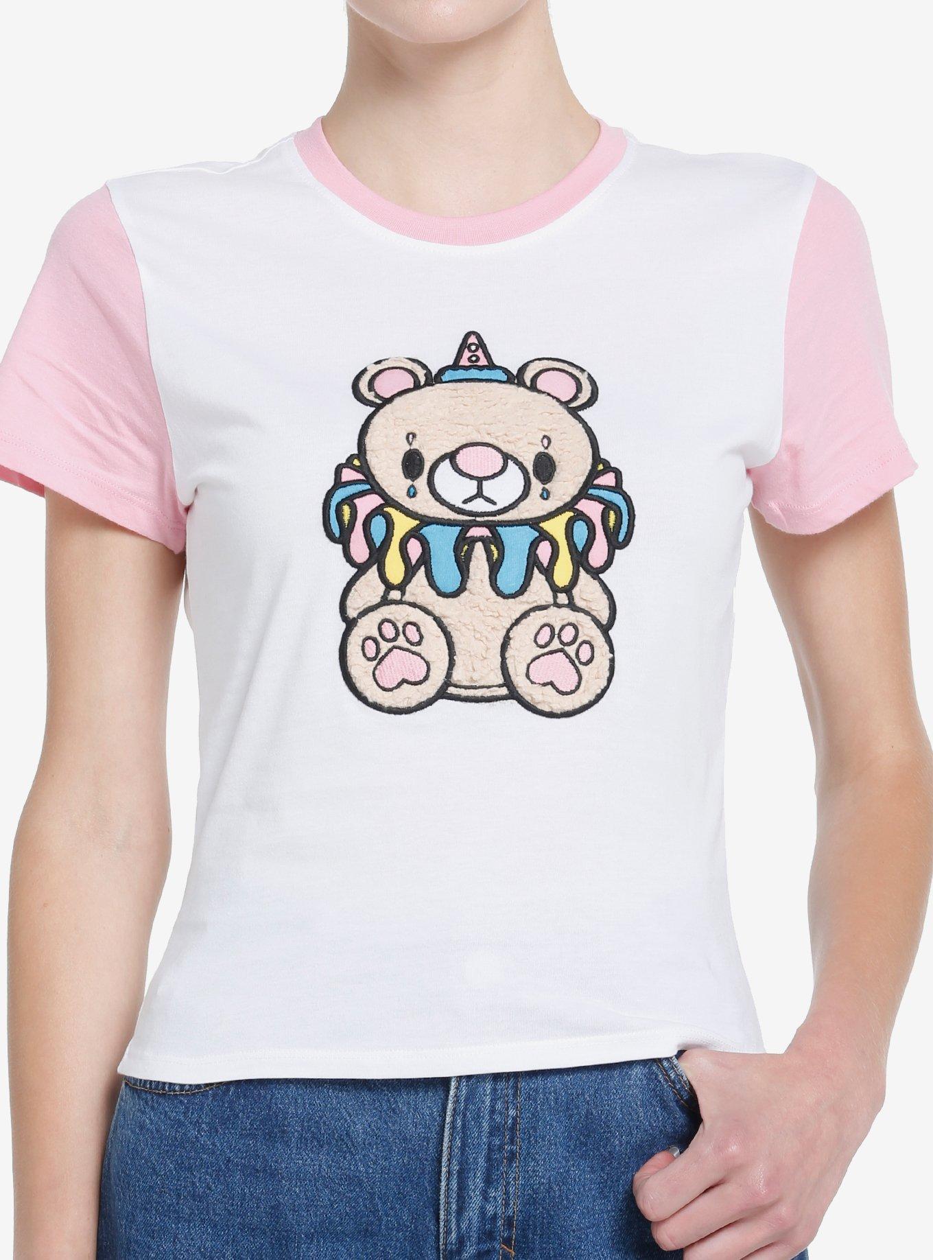 Sweet Society Clown Bear Pink Raglan Girls T-Shirt, MULTI, hi-res
