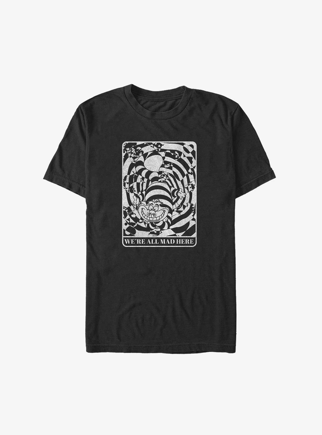 Disney Alice In Wonderland Mad Here Cheshire Card Big & Tall T-Shirt, , hi-res