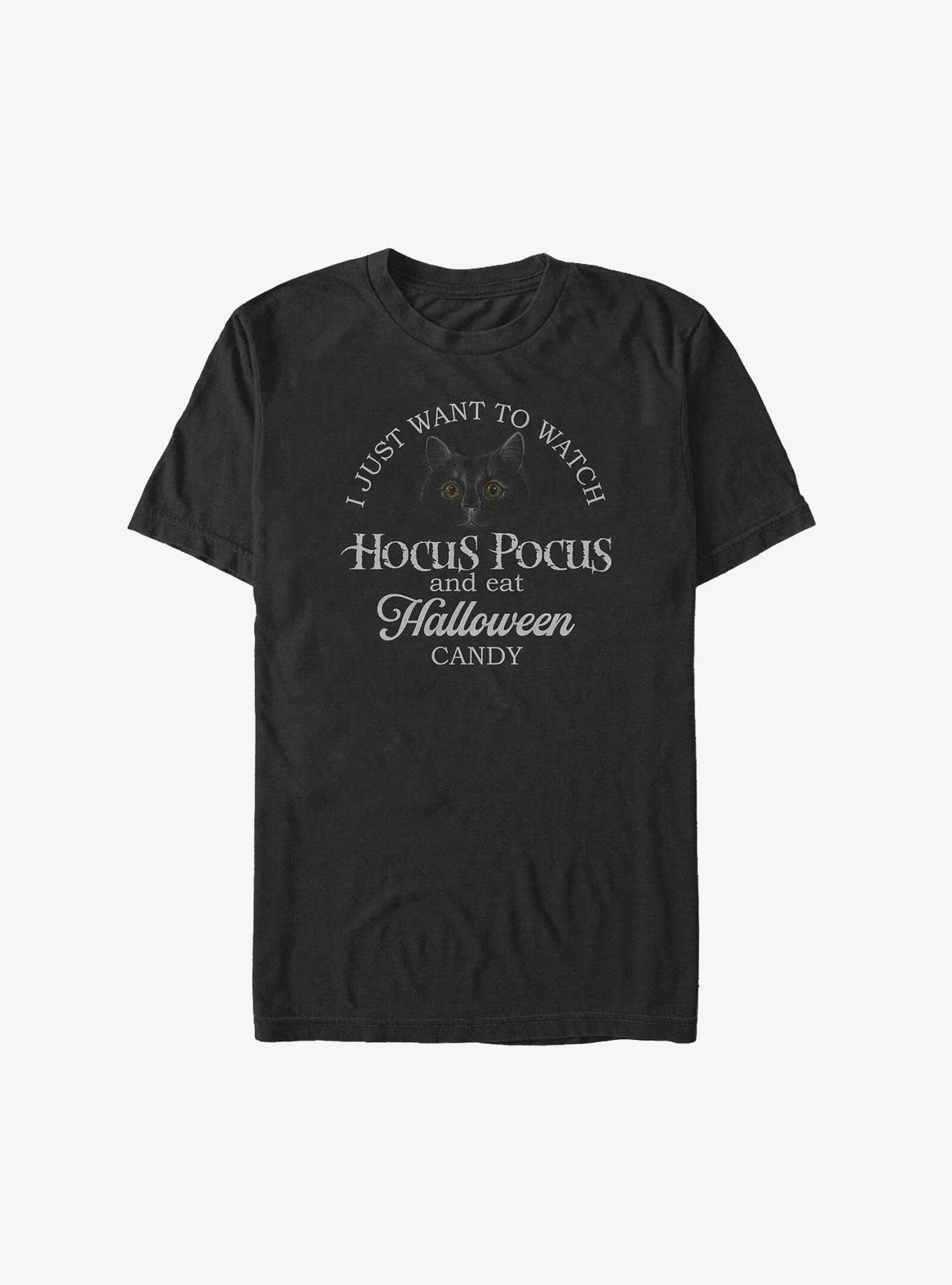 Disney Hocus Pocus Watch Hocus Pocus and Eat Candy Big & Tall T-Shirt, BLACK, hi-res