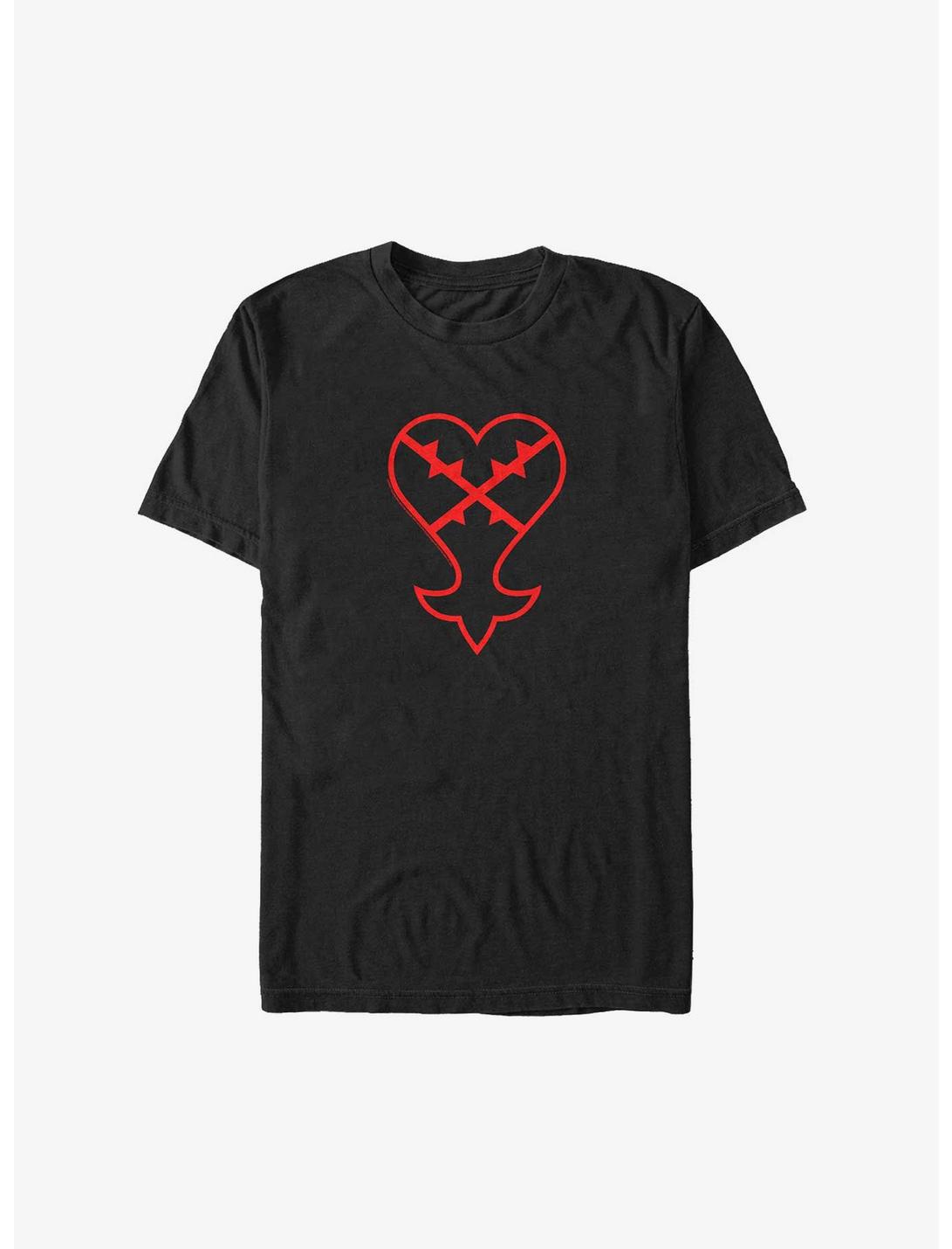 Disney Kingdom Hearts Heartless Symbol Big & Tall T-Shirt, BLACK, hi-res