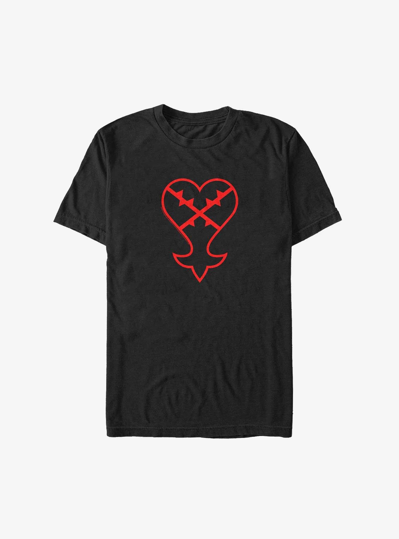 Disney Kingdom Hearts Heartless Symbol Big & Tall T-Shirt, BLACK, hi-res