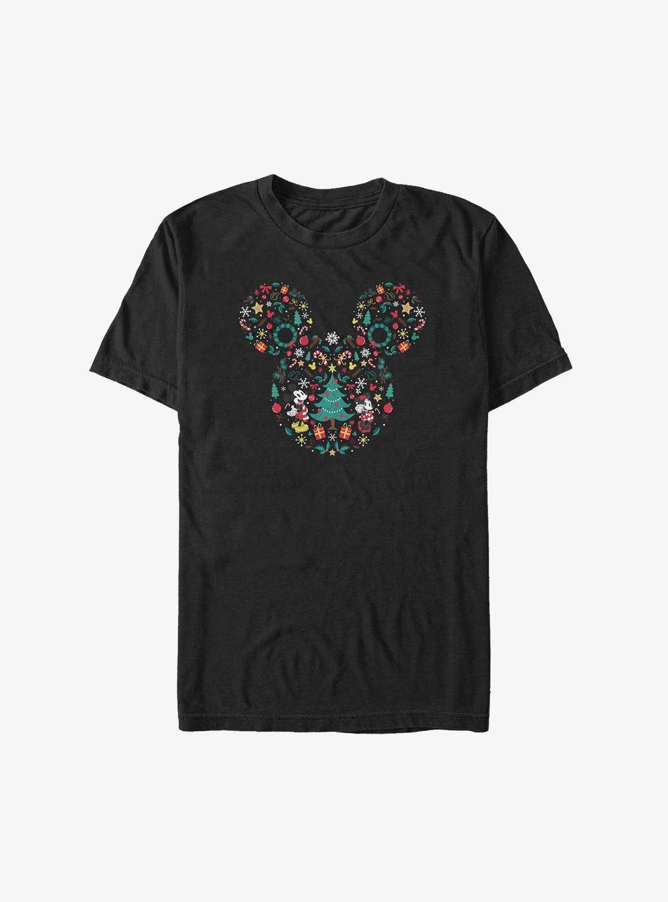 Disney Mickey Mouse Christmas Icon Ear Big & Tall T-Shirt, BLACK, hi-res