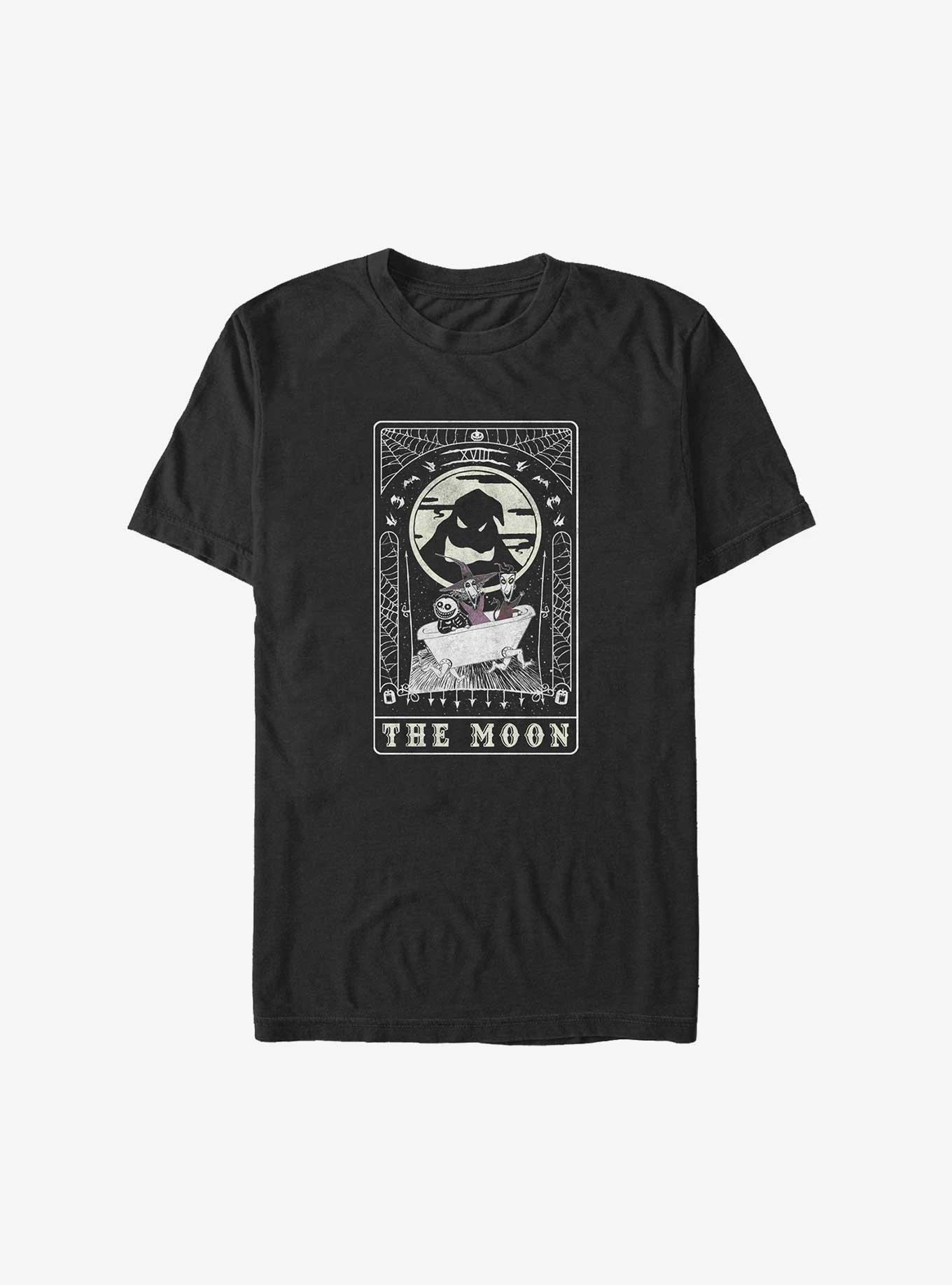 Disney The Nightmare Before Christmas Oogie Moon Tarot Card Big & Tall T-Shirt, BLACK, hi-res