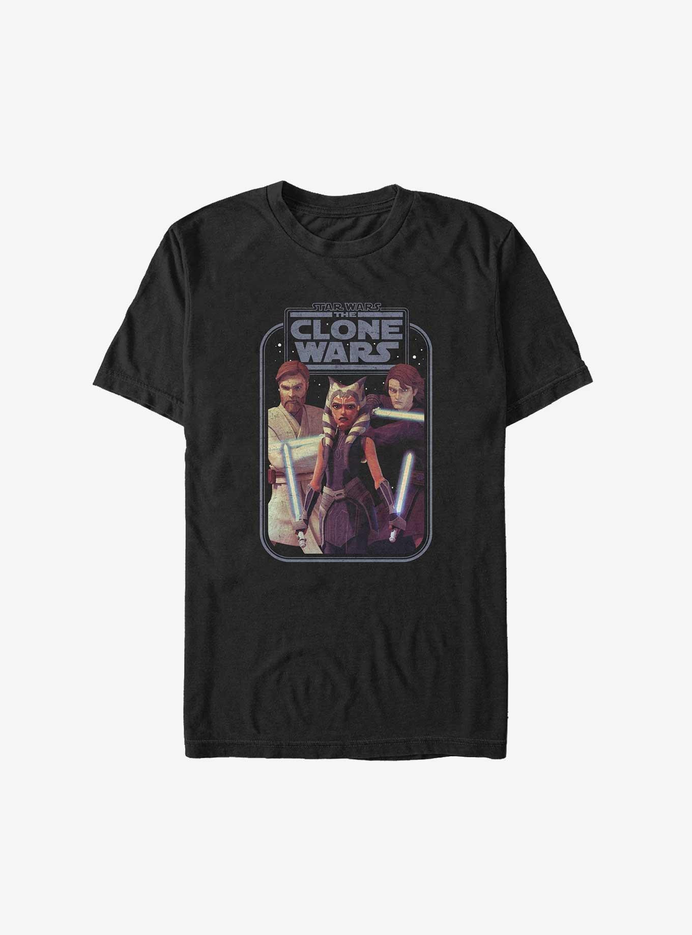 Star Wars: The Clone Wars Ahsoka Tano, Obi-Wan Kenobi, & Anakin Skywalker Big & Tall T-Shirt, , hi-res