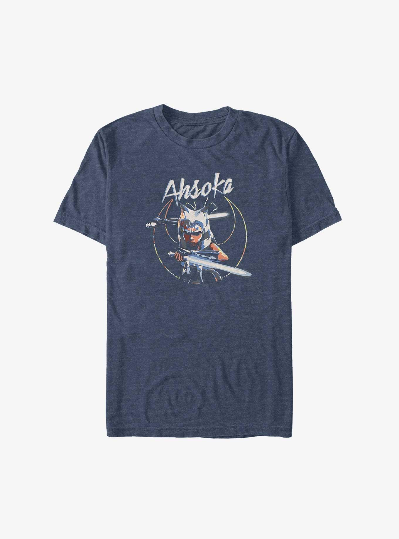 Star Wars: The Clone Wars Rebel Ahsoka Big & Tall T-Shirt, NAVY HTR, hi-res