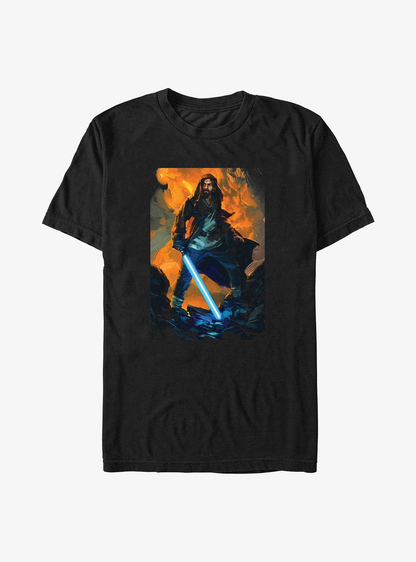 Star Wars Kenobi Paint Big & Tall T-Shirt, BLACK, hi-res