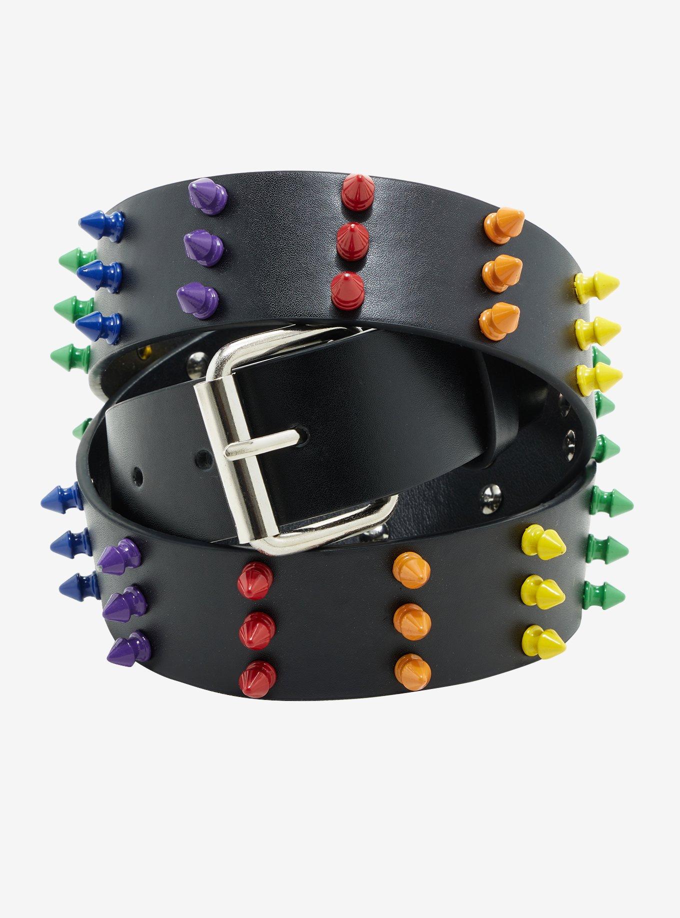 Rainbow Spike Belt | Hot Topic