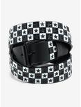 Black & White Checkered & Star Belt, MULTI, hi-res