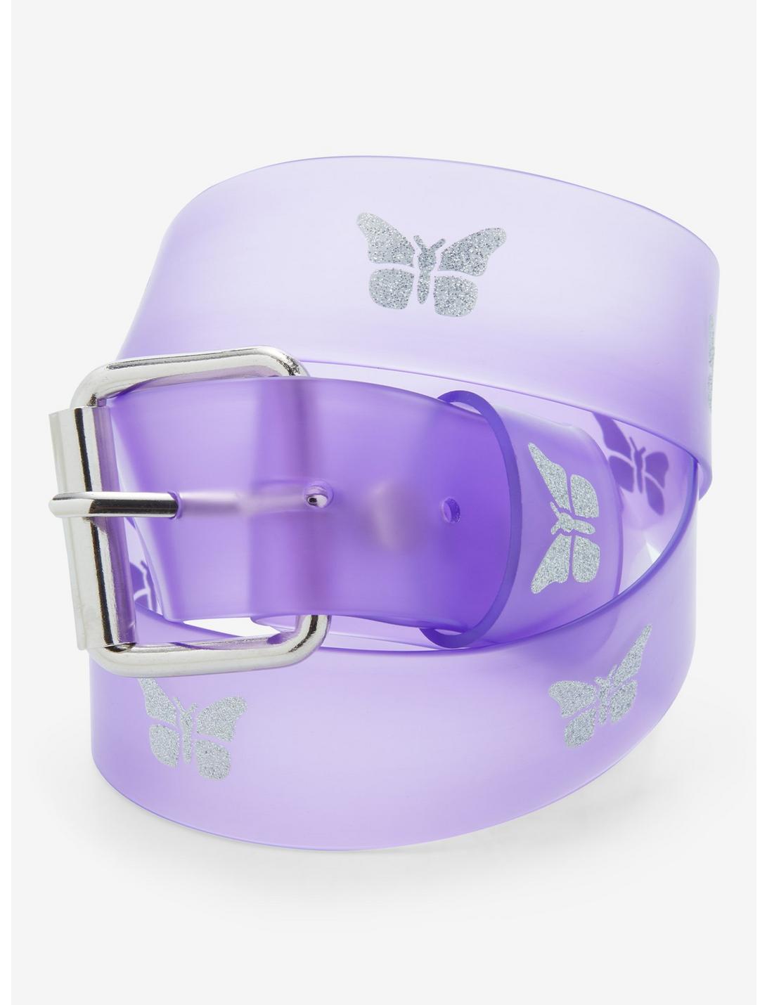 Purple Glitter Butterfly Belt, MULTI, hi-res