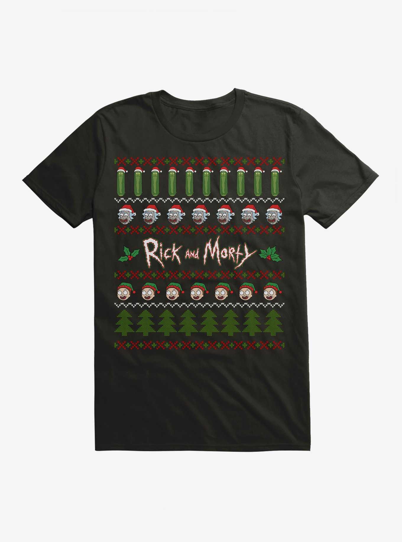Rick And Morty Pickle Rickmas Ugly Christmas T-Shirt, , hi-res