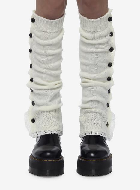 【OJOS】25ss Button Slit Leg Warmer MUSINSA | OJOS Button Slit Leg Warmer / Black