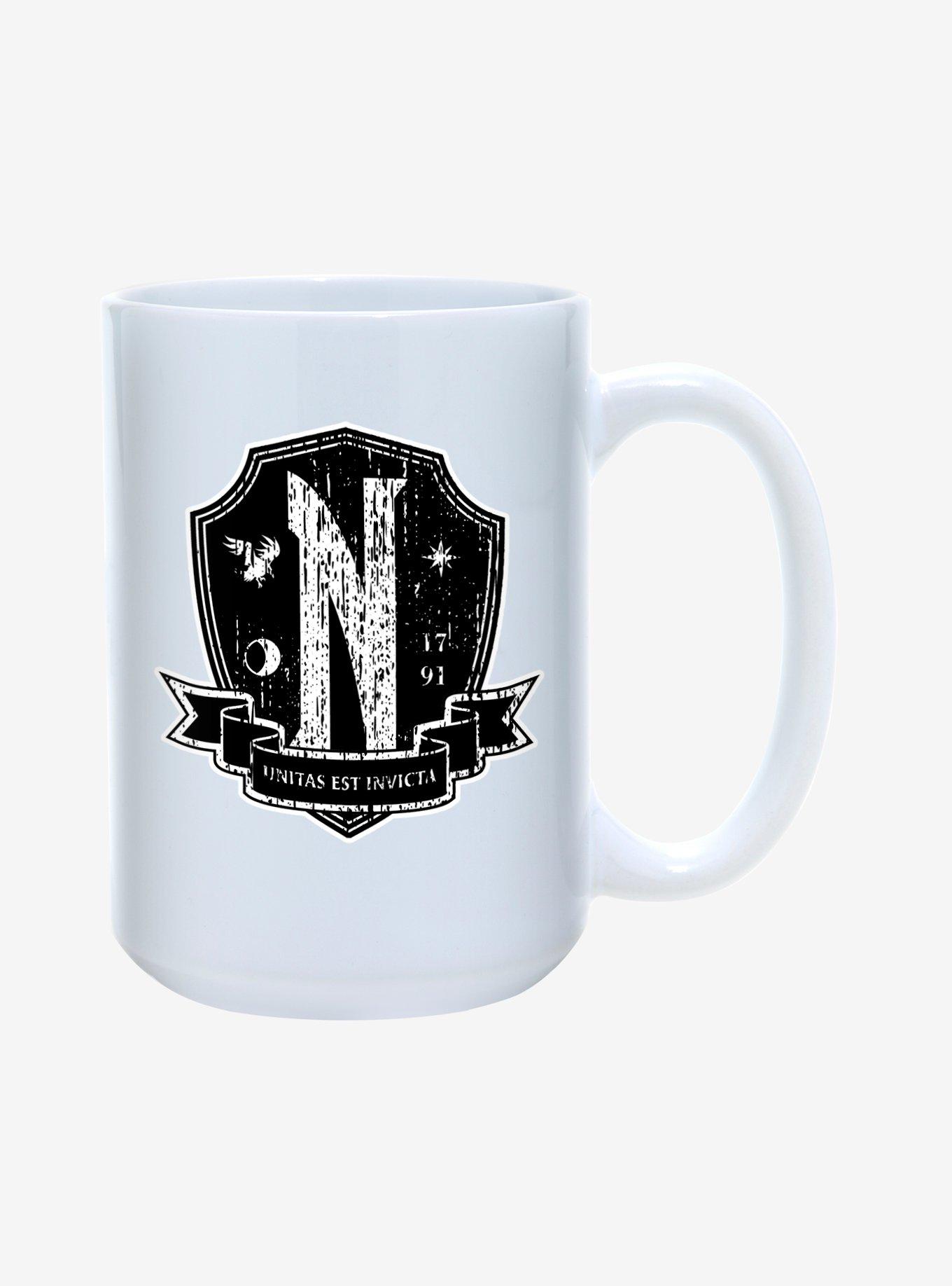 Wednesday Nevermore Motto Unity Is Invincible Mug 15oz, , hi-res
