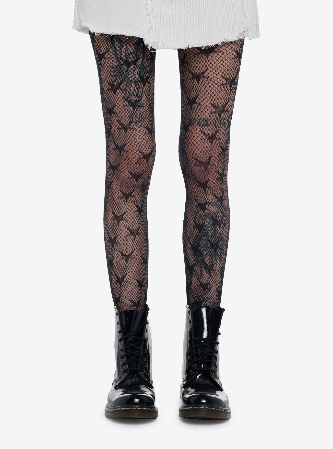 Fishnet Star Tights in Black