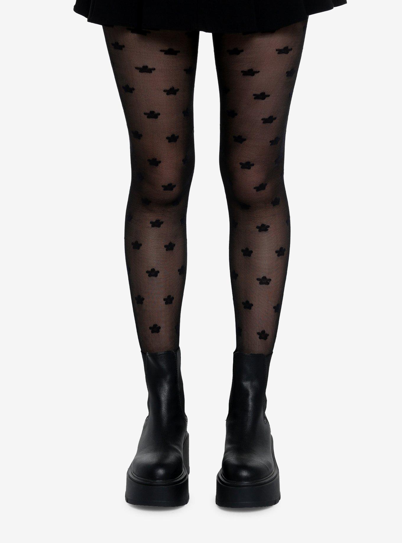 Black Daisy Tights Hot Topic