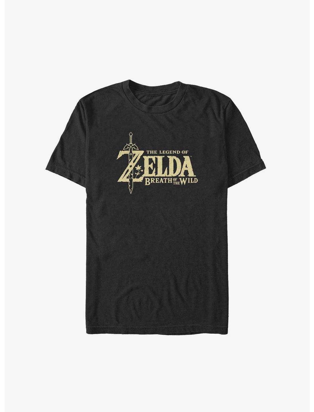 Nintendo The Legend of Zelda: Breath of the Wild Logo Big & Tall T-Shirt, BLACK, hi-res