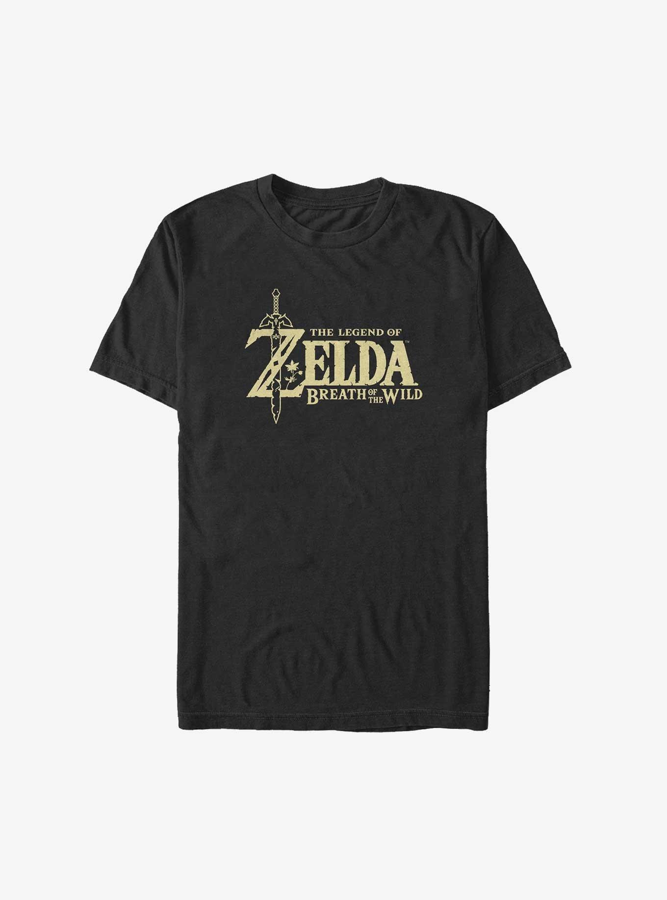 Nintendo The Legend of Zelda: Breath of the Wild Logo Big & Tall T-Shirt, BLACK, hi-res