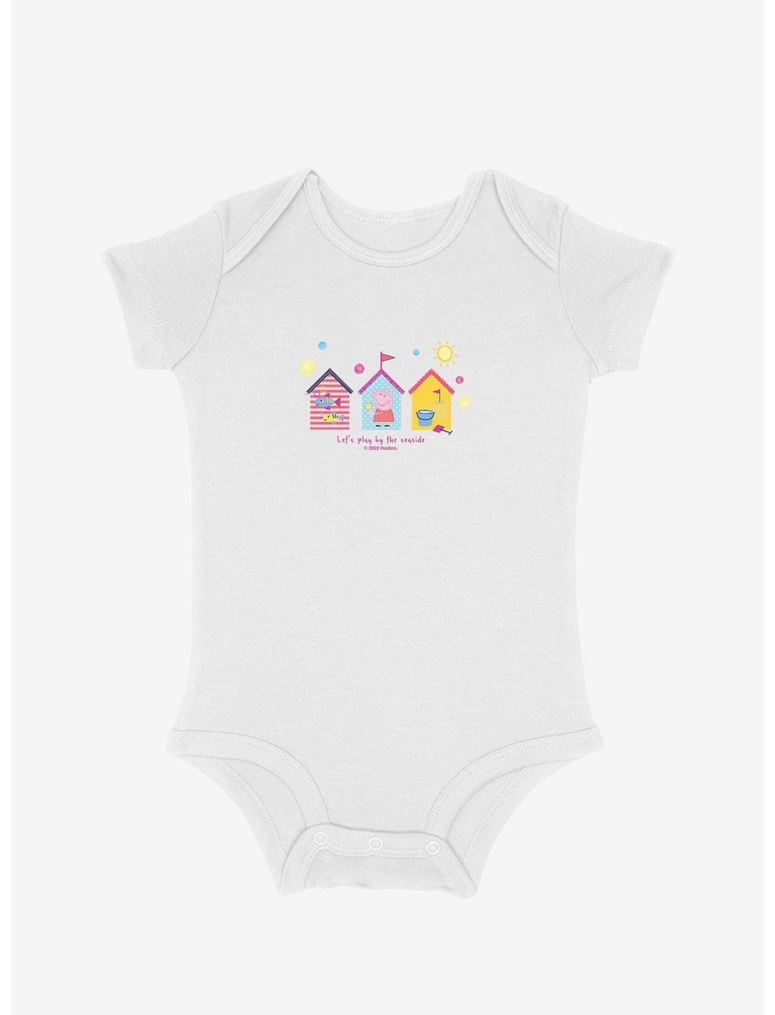 Peppa Pig Let's Play By The Seaside Infant Bodysuit, WHITE, hi-res