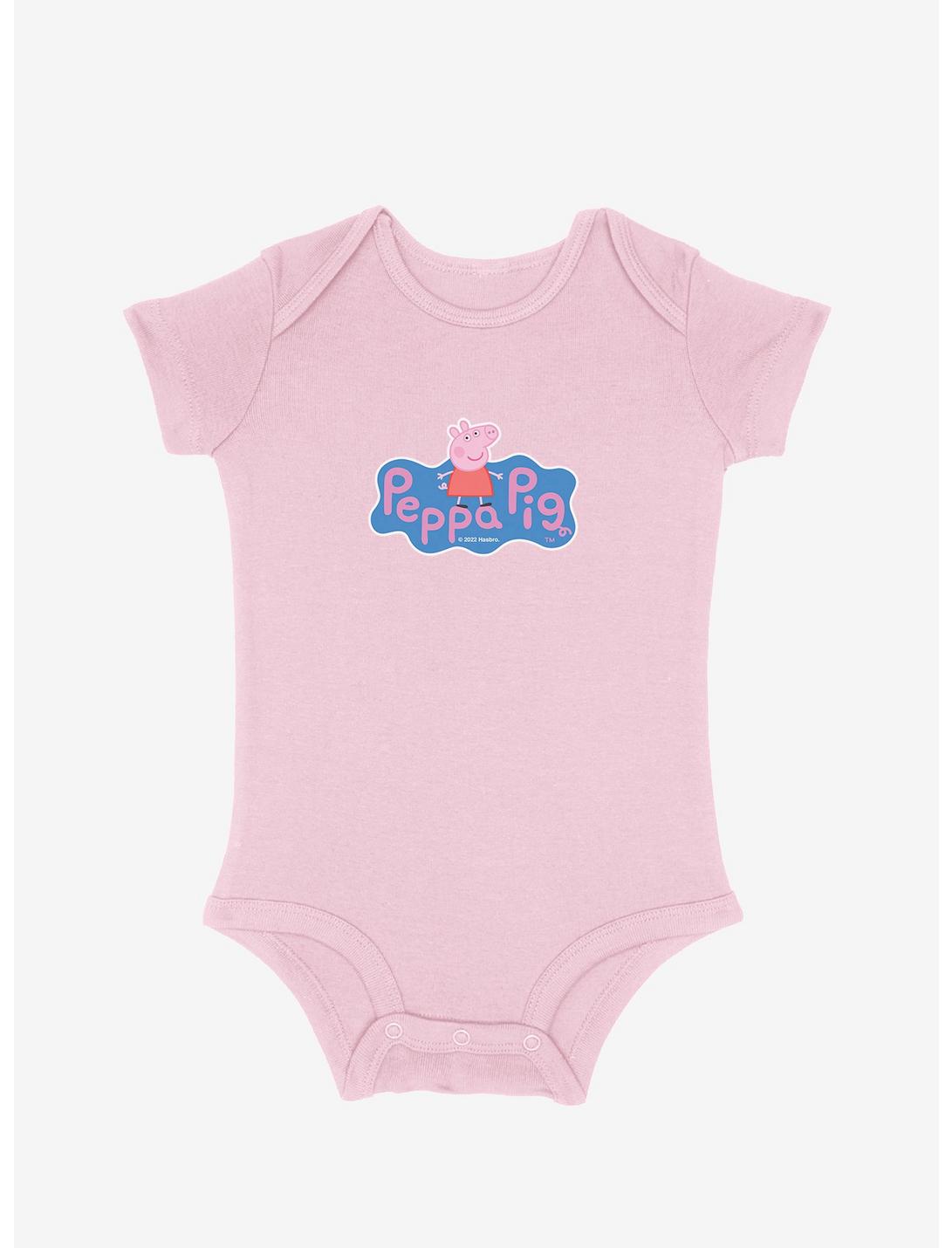 Peppa Pig Portrait Logo Infant Bodysuit, SOFT PINK, hi-res