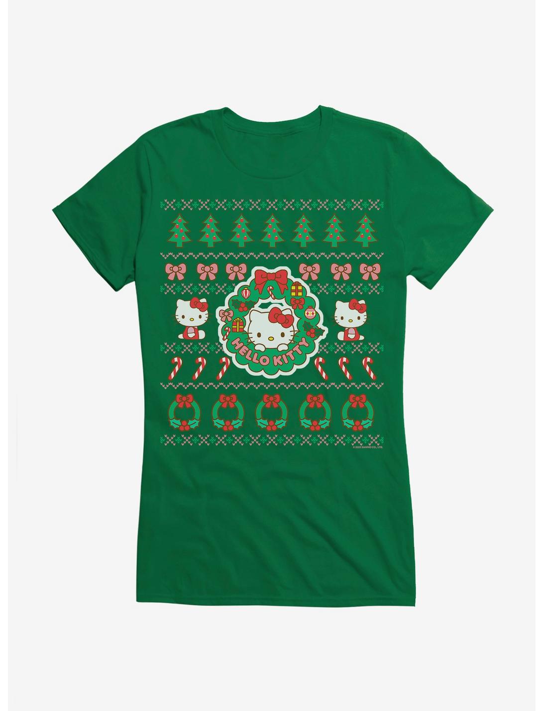 Hello Kitty Ugly Christmas Pattern Girls T-Shirt, , hi-res